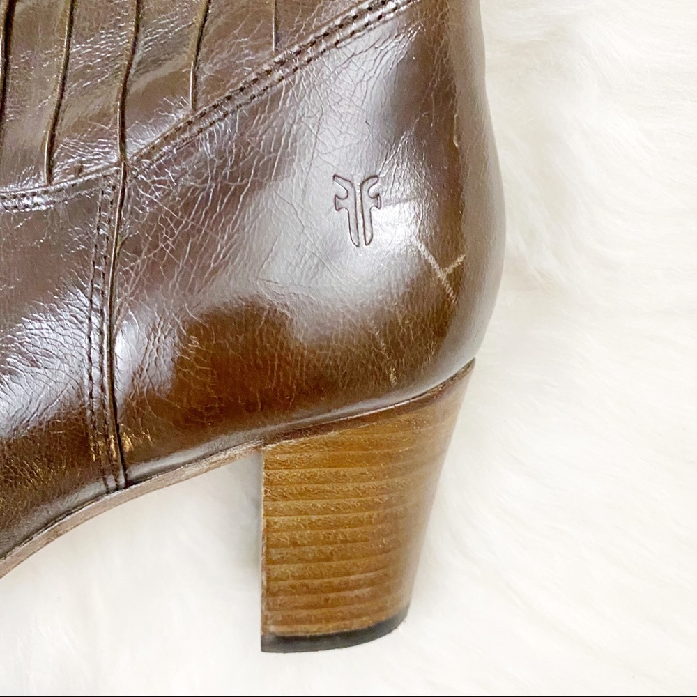Frye Nora 16L Pleated Knee High Leather Boots - Picture 6 of 10